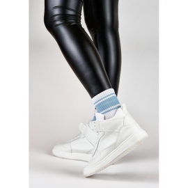 Weiße Damen-Sneaker oberhalb des Knöchels 5