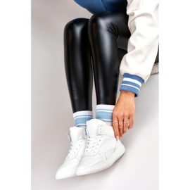 Weiße Damen-Sneaker oberhalb des Knöchels 3