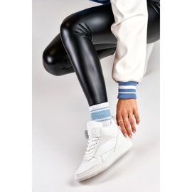 Weiße Damen-Sneaker oberhalb des Knöchels 4