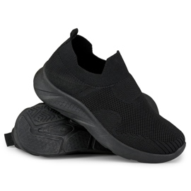 Schwarze Sport-Slipper 1