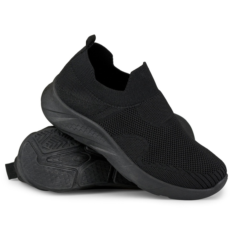 Schwarze Sport-Slipper 1