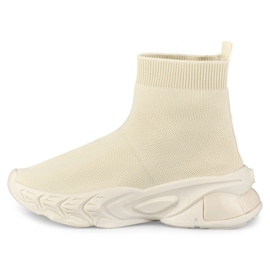 Hohe beige Damen-Slipper 2