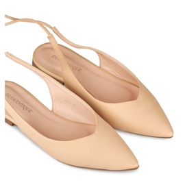 Beige gebundene Ballerinas 2