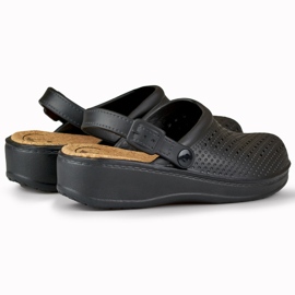 Bequeme Damenhausschuhe mit bedeckten Fingern schwarz 1