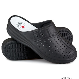 Bequeme Damen-Flip-Flops mit bedeckten Fingern in Schwarz 1