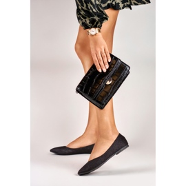 Schwarz glänzende klassische Ballerinas 1