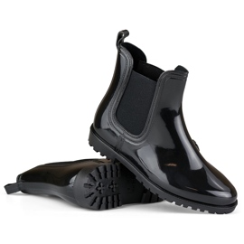 Klassische schwarze Damen-Gummistiefel 1