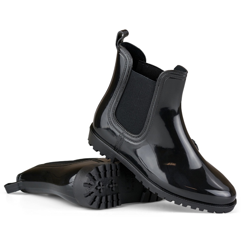 Klassische schwarze Damen-Gummistiefel 1