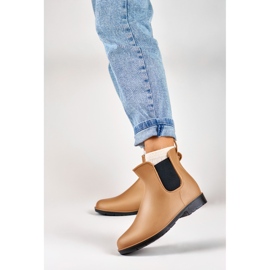 Dunkelbeige Gummistiefel für Damen 2
