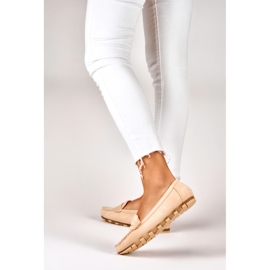 Bequeme beige Damen-Loafer 2