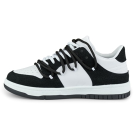 Schwarz-weiße Damen-Sportschuhe mehrfarbig 2