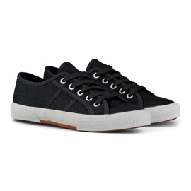 Schwarze niedrige Sneakers 1