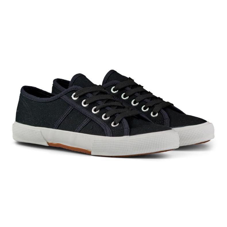 Schwarze niedrige Sneakers 1