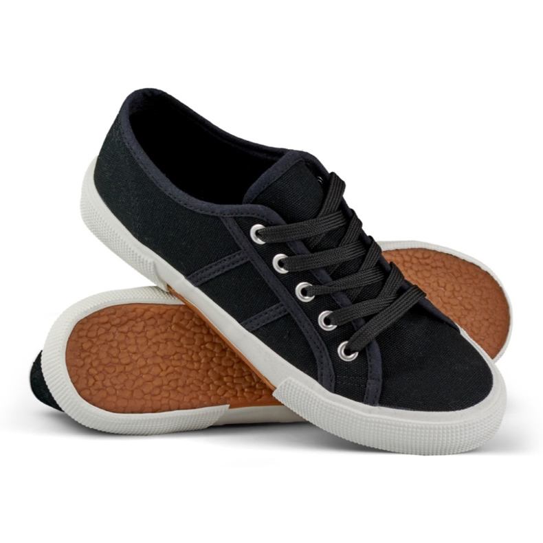 Schwarze niedrige Sneakers 2