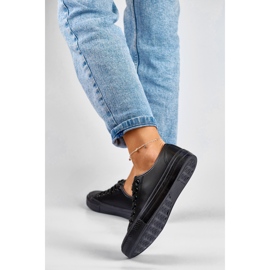 Damen-Sneaker aus Öko-Leder mit schwarzer Sohle 2