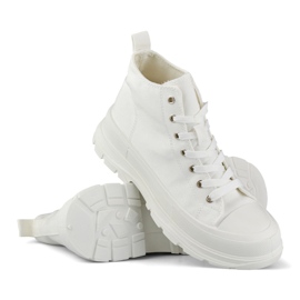 Weiße Turnschuhe über dem Knöchel 1