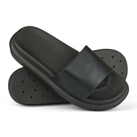 Bequeme klassische schwarze Damenhausschuhe 1