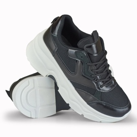 Schwarze Plateau-Sneaker für Damen von Geori 2