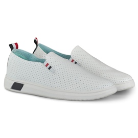Durchbrochene Slip-On-Sneaker für Damen in Weiß 2