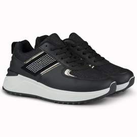 Schwarze Freizeit-Sportschuhe für Damen 2