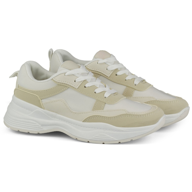 Klassische Violett-Damensneaker beige 2