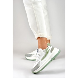 Weiße und mintfarbene Minti-Sneaker für Damen 2