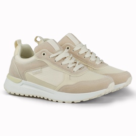 Beige Sportschuhe für Damen mit heller Sohle 2