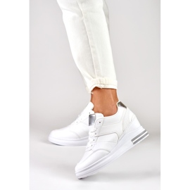 Weiße Damen-Sneaker mit Keilabsatz 5