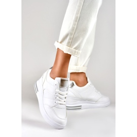 Weiße Damen-Sneaker mit Keilabsatz 4
