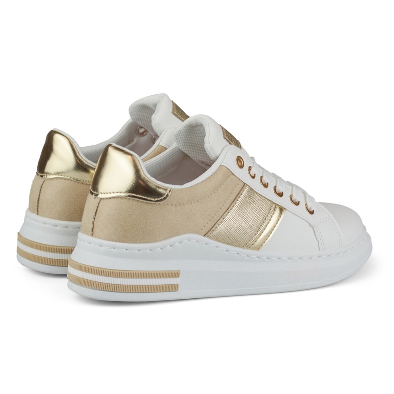 Lässige Damen-Sneaker in Weiß und Beige 1
