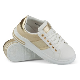 Lässige Damen-Sneaker in Weiß und Beige 2