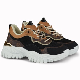 Damen-Sneaker mit Fanny-Aufdruck schwarz 2