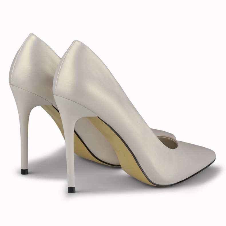 Mattsilberne High Heels von Fansy silber- 2