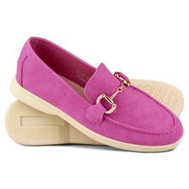 Bequeme Damen-Loafer in zartem Rosa 1