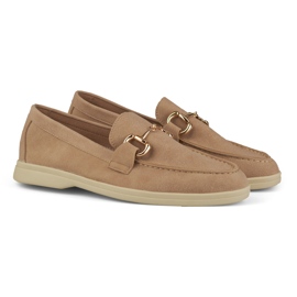 Bequeme Damen-Loafer in weichem Beige 1