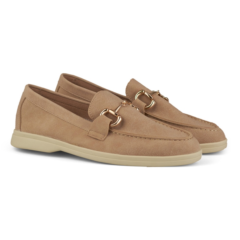 Bequeme Damen-Loafer in weichem Beige 1