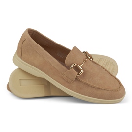 Bequeme Damen-Loafer in weichem Beige 2