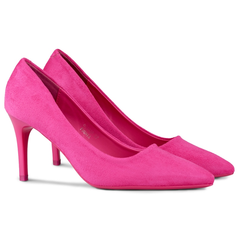 Klassische High Heels aus fuchsiafarbenem Wildleder rosa 1