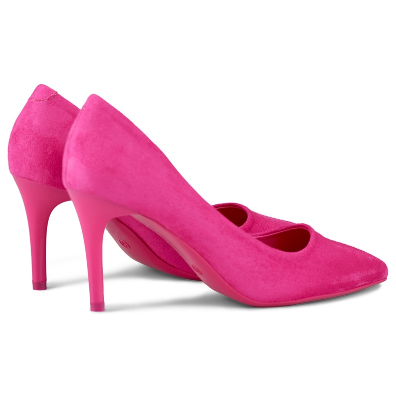 Klassische High Heels aus fuchsiafarbenem Wildleder rosa 2