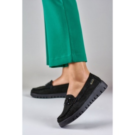 Schwarze Damen-Loafer mit bequemer Sohle 2