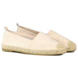 Klassische beige Damen-Espadrilles 1