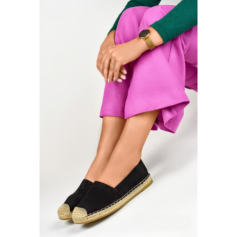 Klassische schwarze Espadrilles für Damen 1