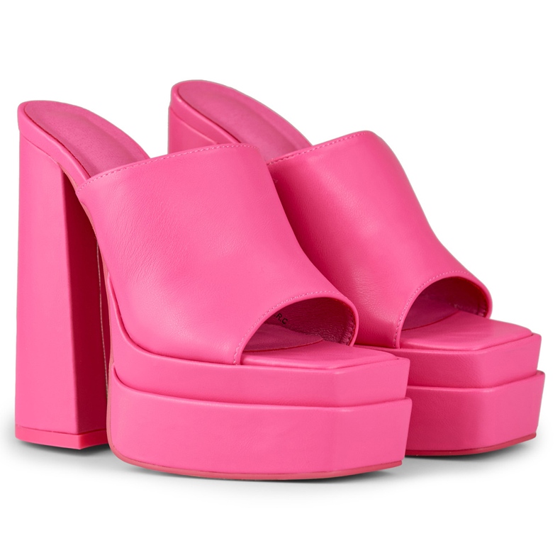 Rosa High-Heel-Slider von Evelyn 1
