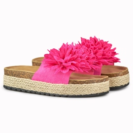Fuchsiafarbene Espadrilles für Damen rosa 1