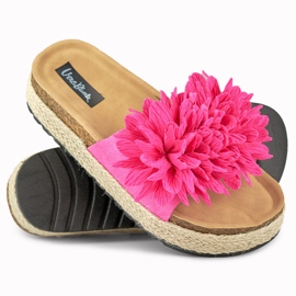 Fuchsiafarbene Espadrilles für Damen rosa 2