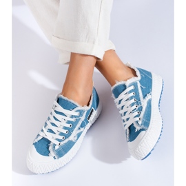 Damen-Sneaker auf der Plattform Denim Shelovet blau 1