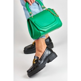 La.Fi Schwarze Slipper auf der Plattform 2