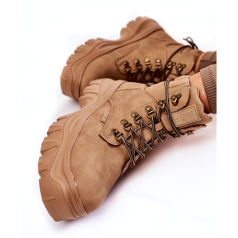 Damenstiefel Memory Foam Big Star KK274366 Beige 1