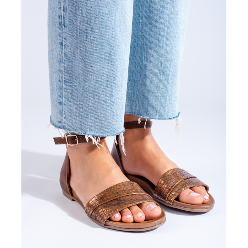 Daszyński Damen-Sandalen in Braun 2