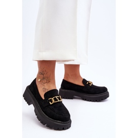 FB2 Wildleder-Plateau-Loafer für Damen in Schwarz von Larey 2